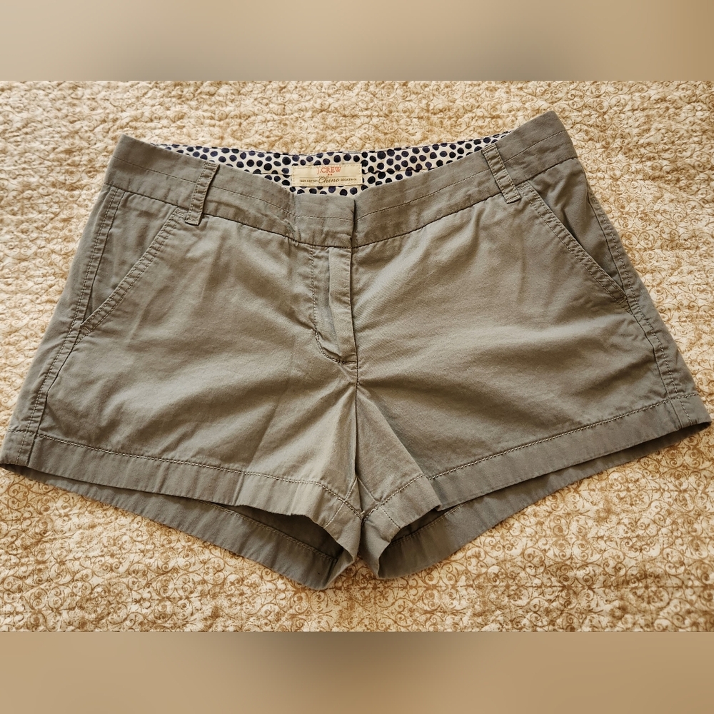 J.CREW Womens Shorts  Chino Broken-In 100% Cotton Gray Size 6‎